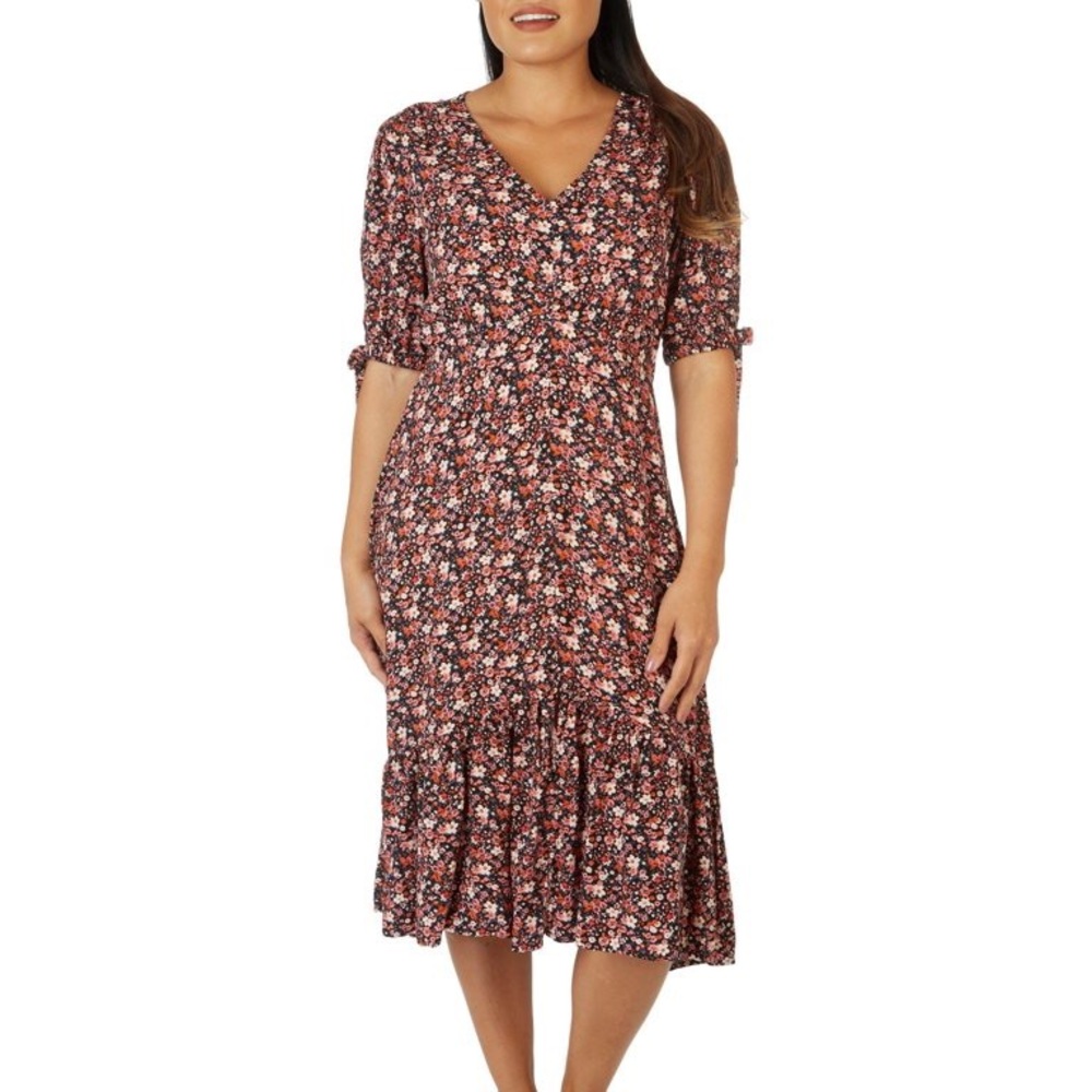 Cottagecore Luxology floral midi dress Large